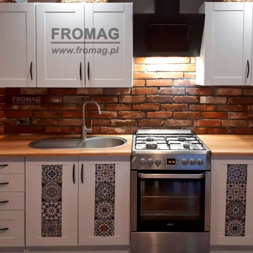 cegła lico oryginał - kuchnia